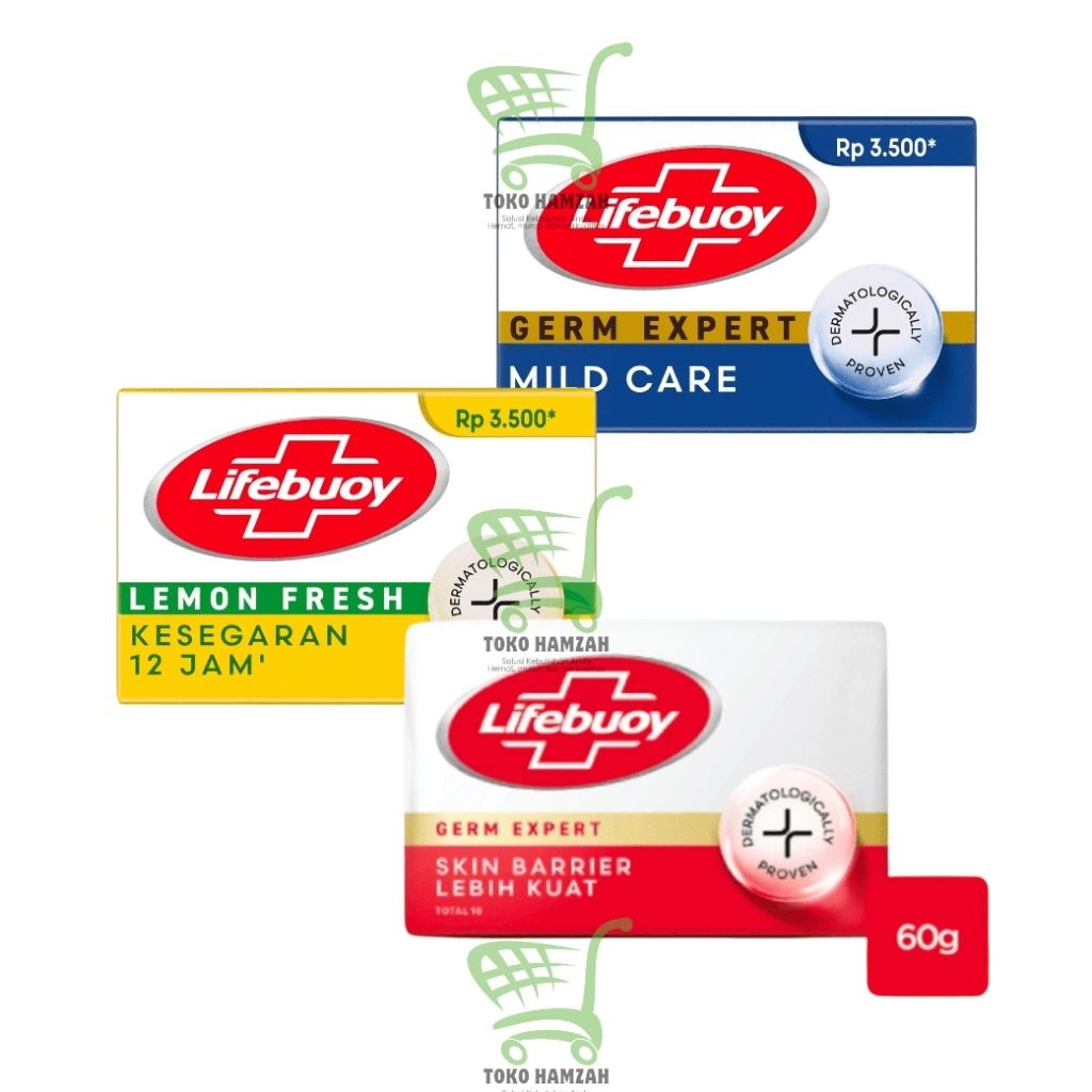 Lifebuoy Bar Soap 60g [6 pcs] Sabun batangan Lifebuoy