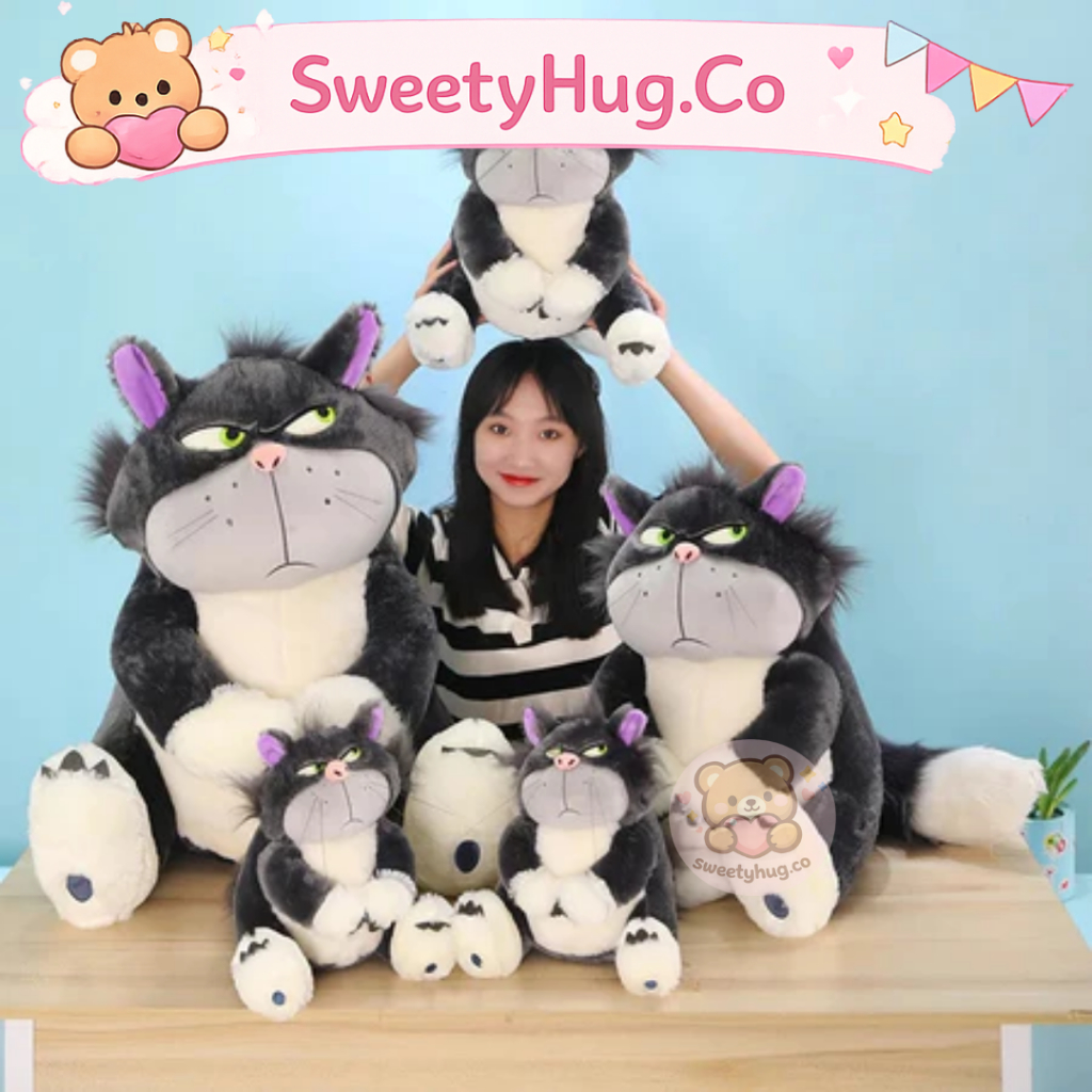 Boneka Kucing Lucifer Plush Toy Kawaii Animal Japan Figaro Cat Kids ukuran 50cm