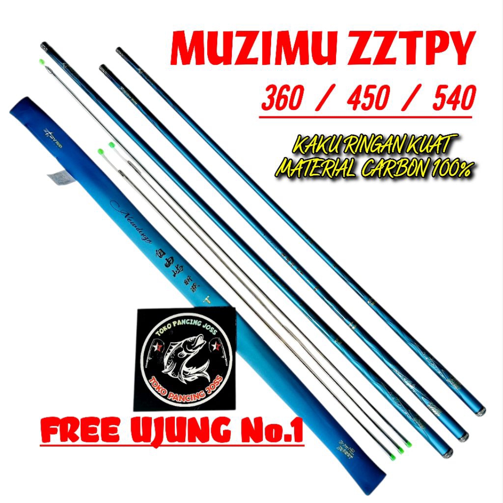 TEGEK MUZHIMU ZZTPY BLUE & WHITE PRO 360 450 540 BAHAN CARBON KAKU RINGAN KUAT