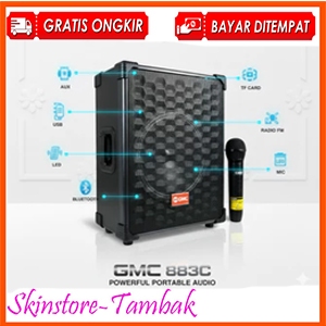 GMC 883C Aesthetic Sound Engine: Perpaduan Sempurna speaker portable gmc 883c Desain Modern Minimali