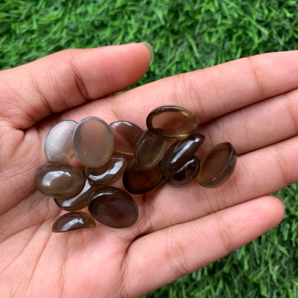 batu solar padang asli natural smoky quartz