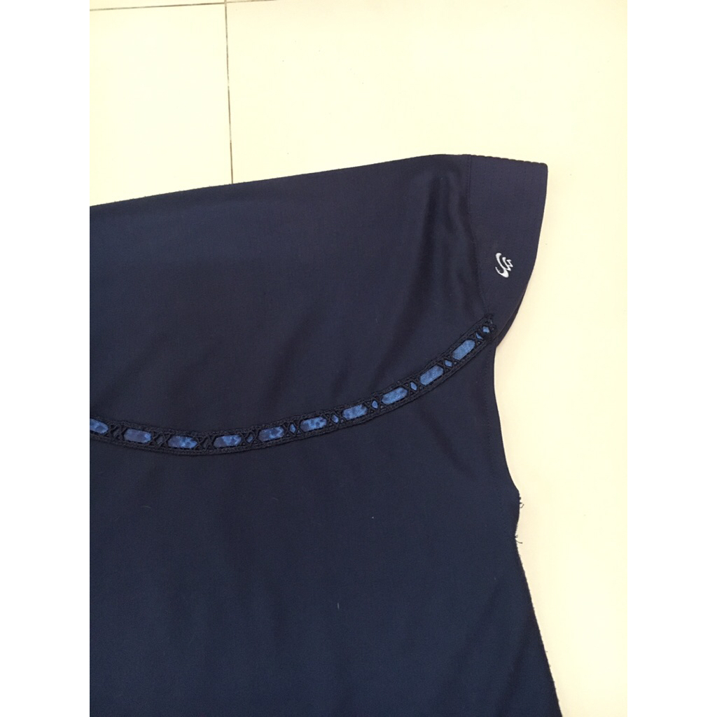 Kerudung bergo rabbani original ukuran M biru dongker