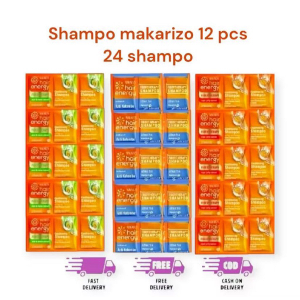 Shampoo Makarizo Sachet Renteng 24 sachet - perawatan rambut rontok