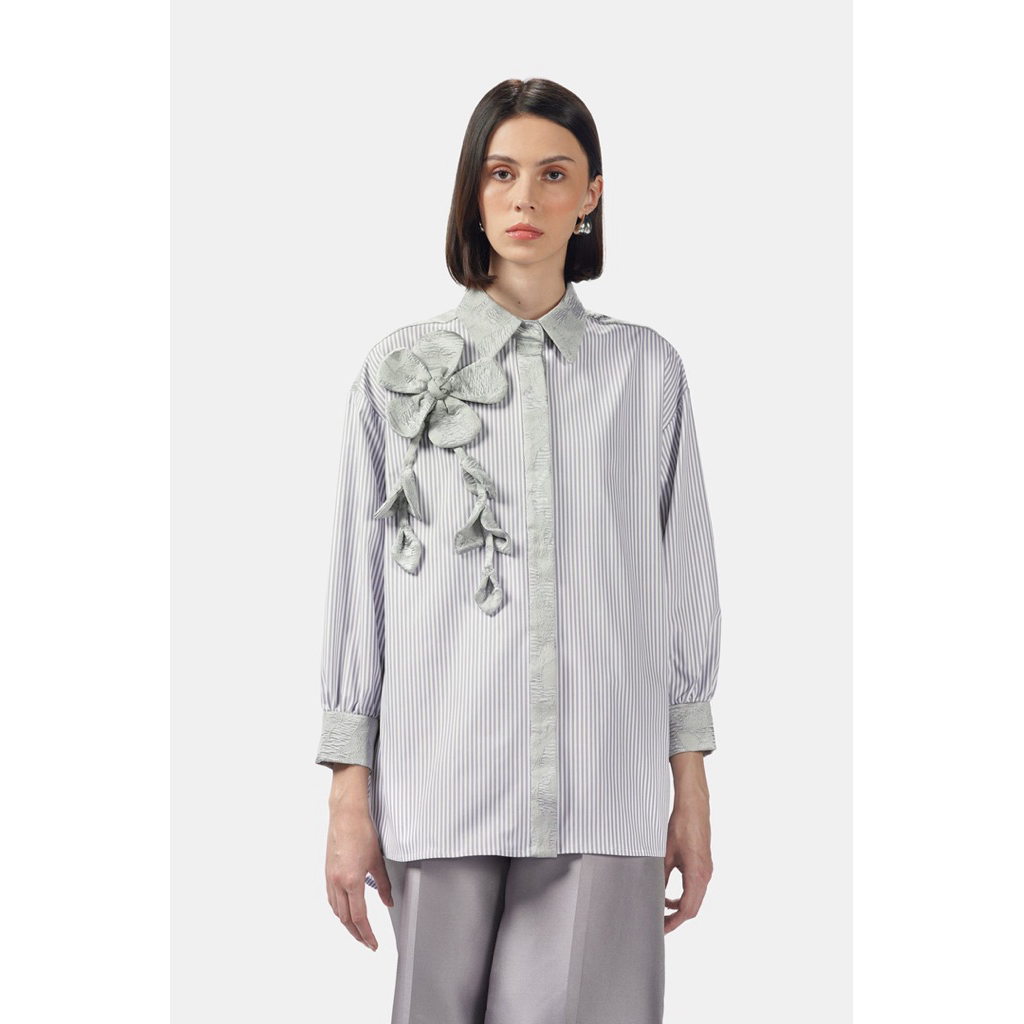 Benang Jarum - Berly Jacquard Shirt - Grey