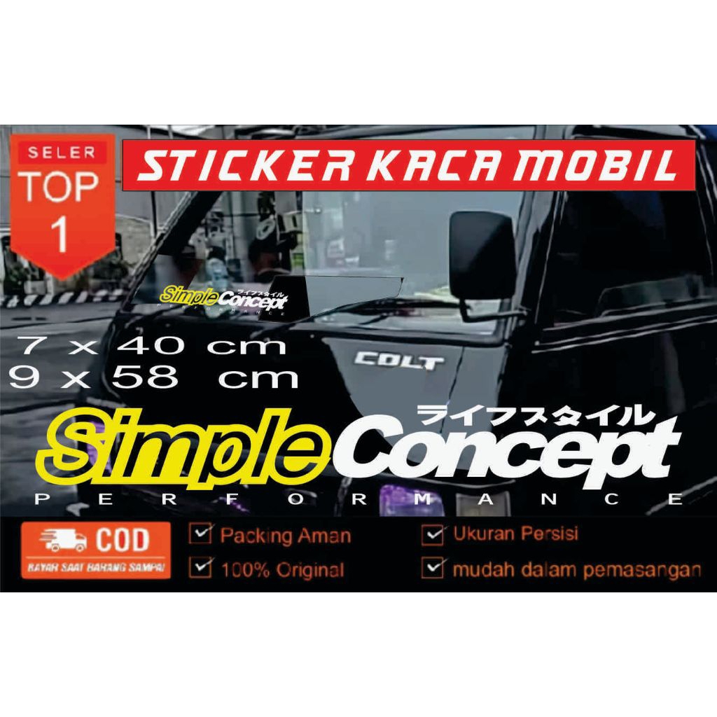 stiker kaca mobil pickup simple concept code 52