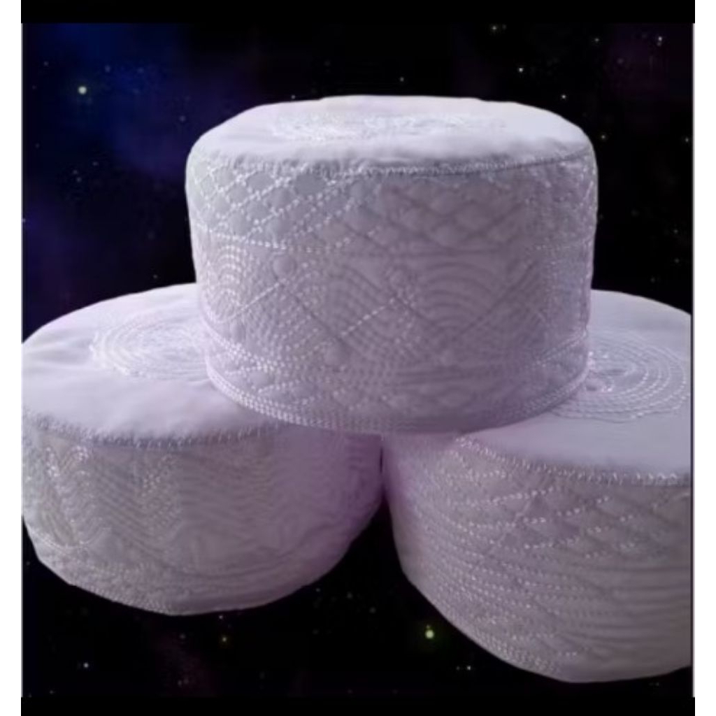 peci haji madinah Putih hitam perkodi isi 20pcs