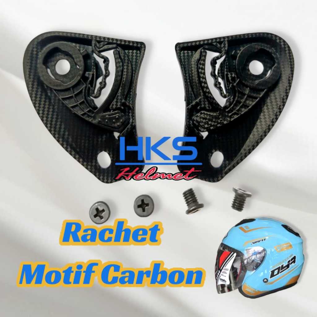 Rachet Helm DYR Subaru, Rachet kaca dyr Osaka, Dudukan kaca helm Motif karbon