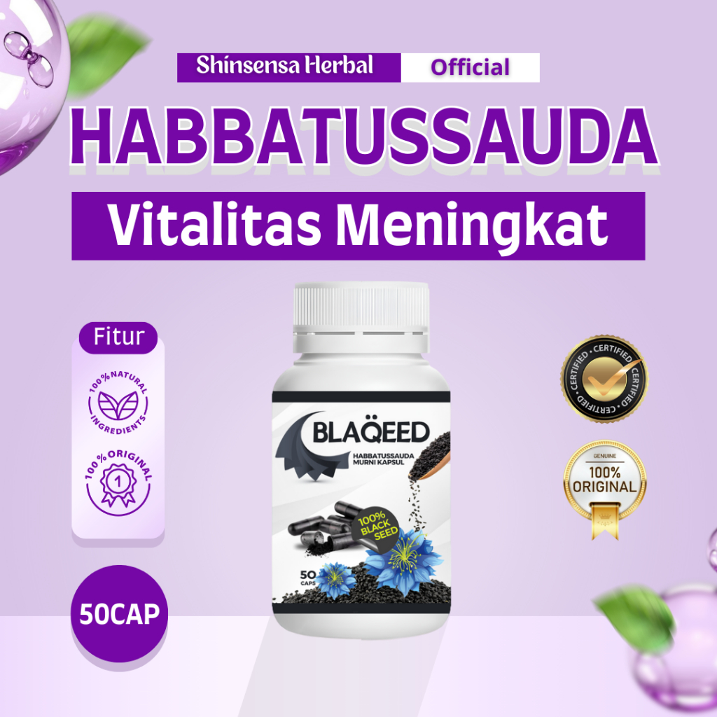 BLAQEED HABBATUSSAUDA - Herbal kapsul habbatussauda jintan hitam arab
