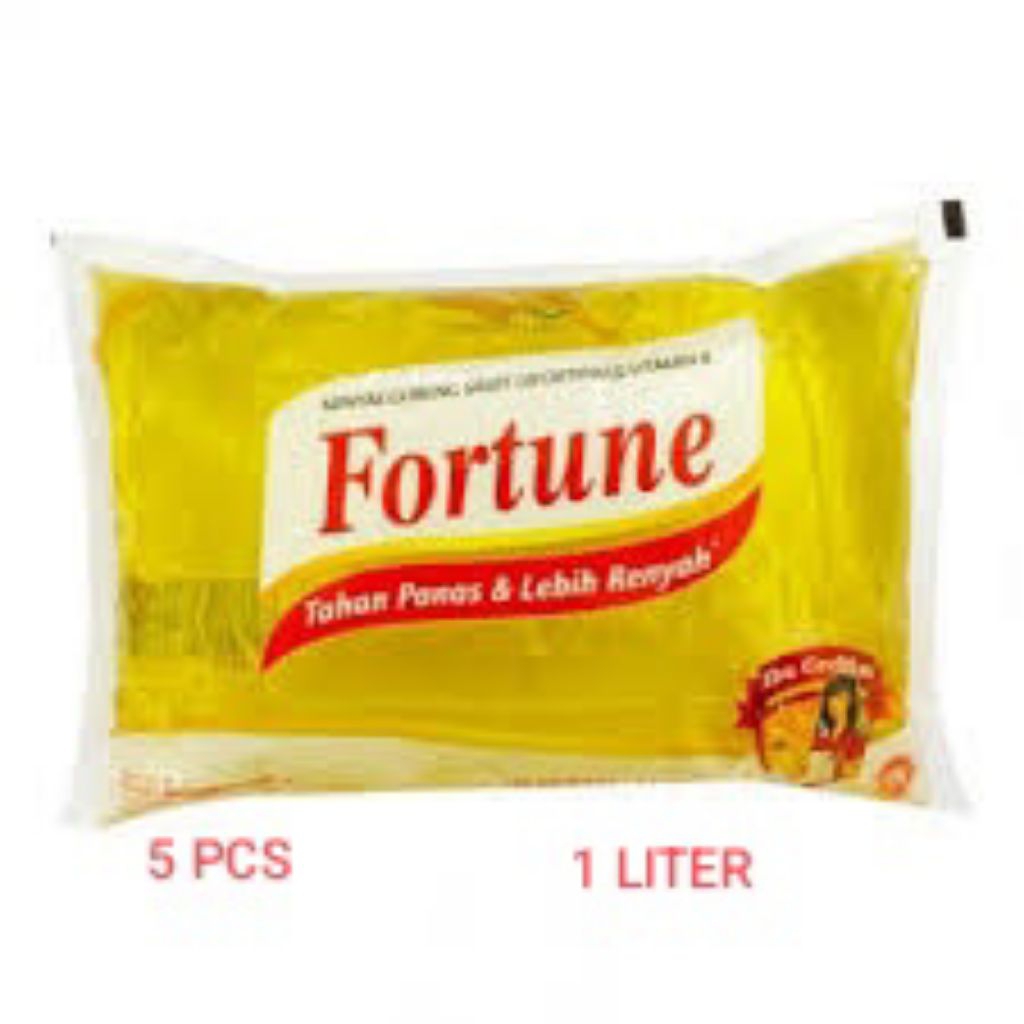 MINYAK FORTUNE / MINYAK SAWIT / MINYAK GORENG. 1 LITER ISI 5 PCS