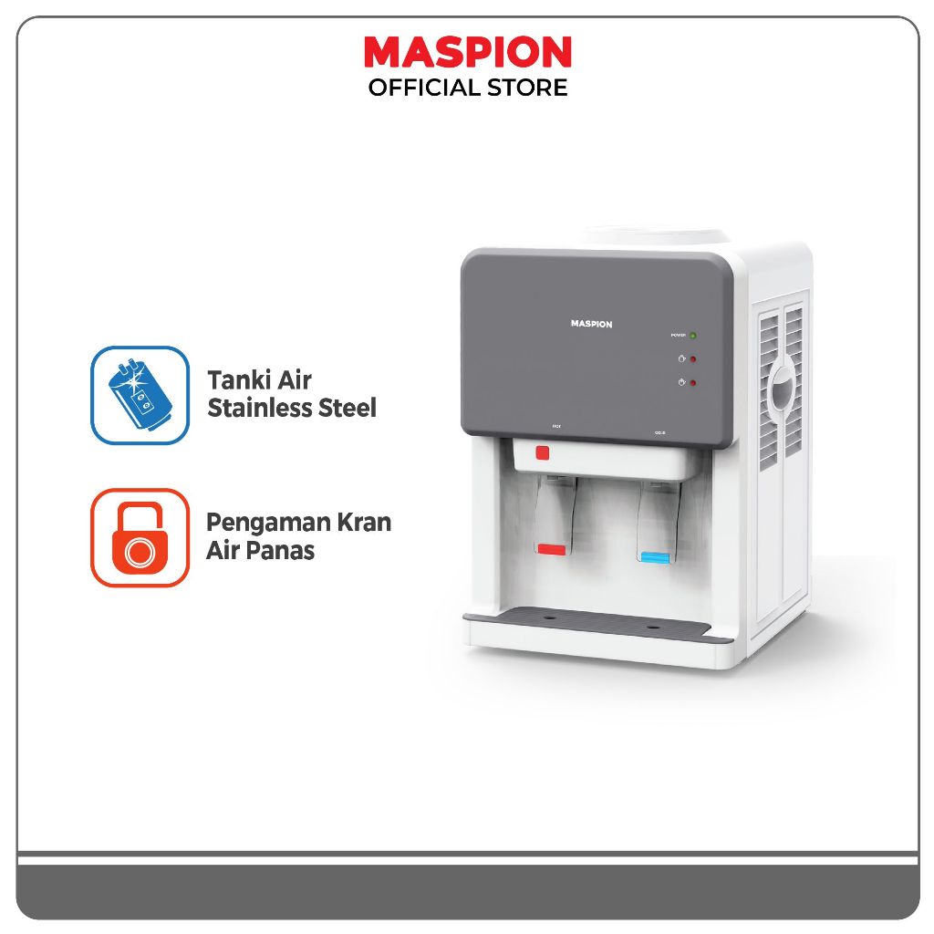 Dispenser Air MASPION Portable Hot & Cold MD 16 PAS | Dispenser Air Maspion Panas & Dingin