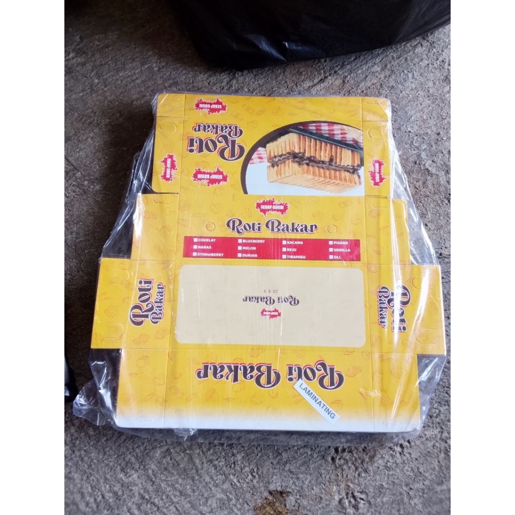 kardus roti bakar / box roti bakar