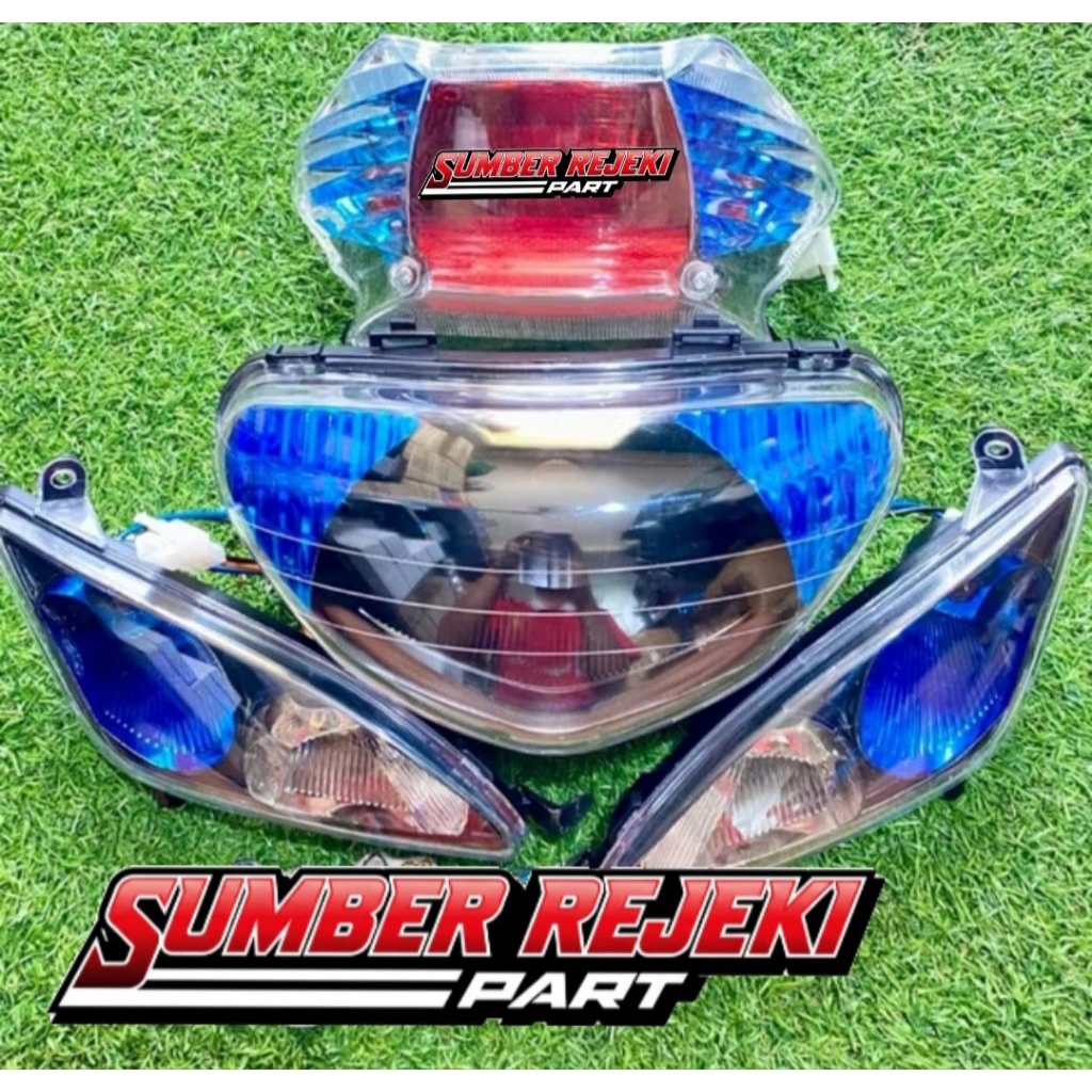 FULLSET REFLEKTOR LAMPU DEPAN+LAMPU SEIN MX+LAMPU STOP MOTOR(MIO SPORTY DAN MIO SMILE) MODEL STANDAR