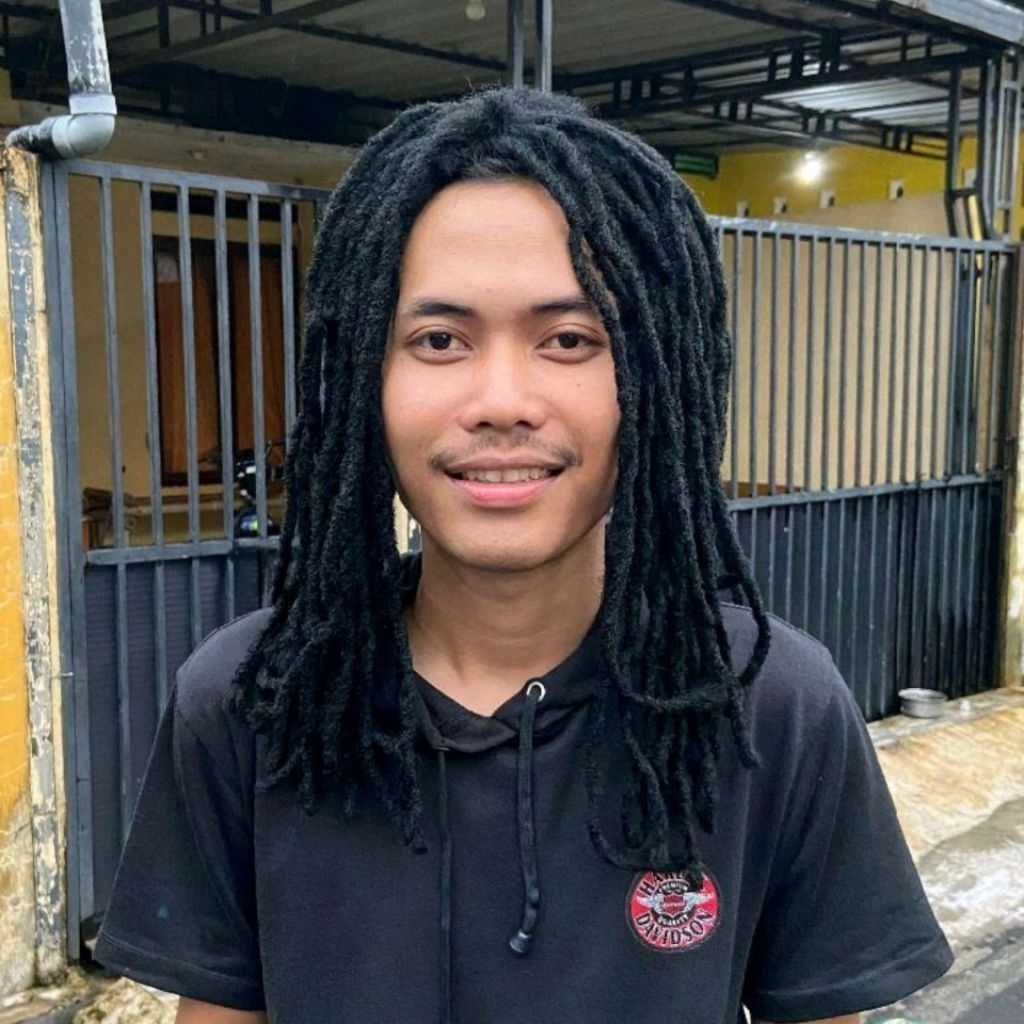 INDOHAIR WIG PRIA RAMBUT GIMBAL PENDEK DREADLOCKS BERWARNA KEREN