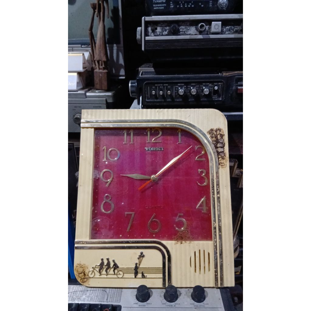 Jam dinding 95k jadul antik kuno lawas vintage display anggap mati