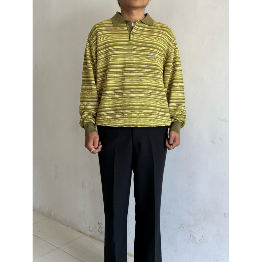 STRIPED HALFBUTTON KNITWEAR MANSTAR
