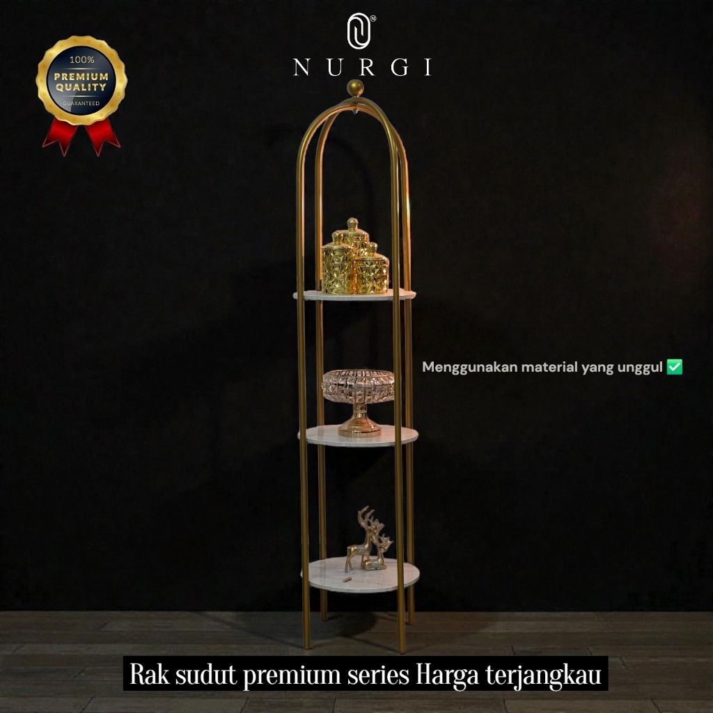 RAK SANGKAR BURUNG/RAK SUDUT RUANG TAMU/RAK SERBAGUNA MURAH RAK HIAS 3 SUSUN