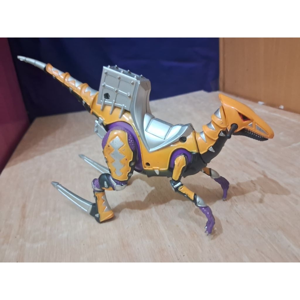 Mainan Figure Power Rangers Yellow Raptop Cycle Dinozord Dino Thunder Abaranger Bakuryuu Sentai Rapt