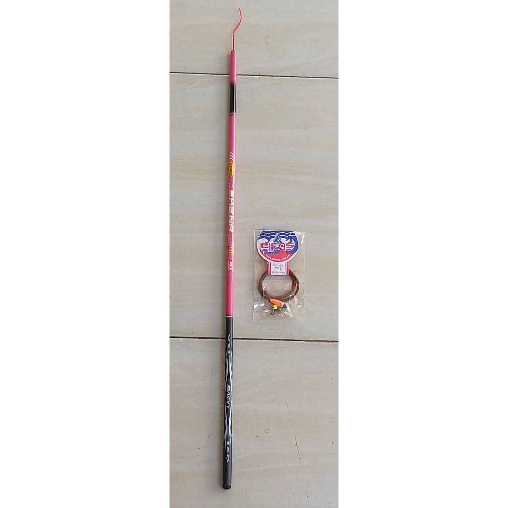 Joran Pancing Tegek Fiber + 2 Kail 5in lengkap Siap Pakai panjang 200cm Kuat Dan Lentur