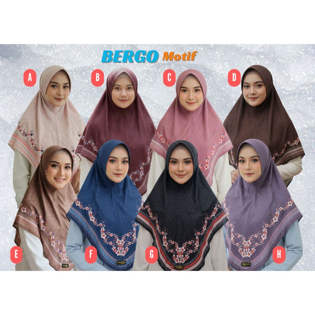 Hijab Bergo Printing