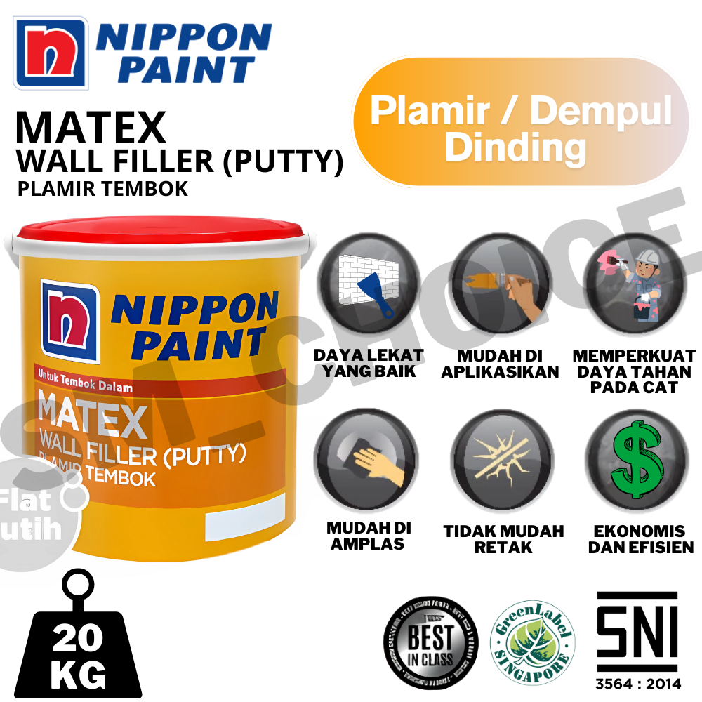 MATEX PUTTY 20 KG PLAMIR MATEX PLAMIR TEMBOK DEMPUL MATEX 20KG DEMPUL TEMBOK NIPPON 20KG
