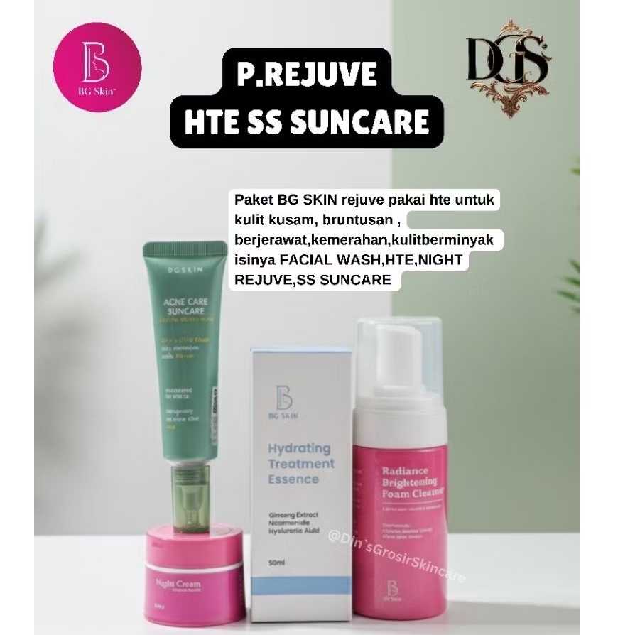 Paket Ultimate Rejuve with Suncare Acne - Anti kulit sensitif - Skincare Kulit Sensitif - Mencerahka