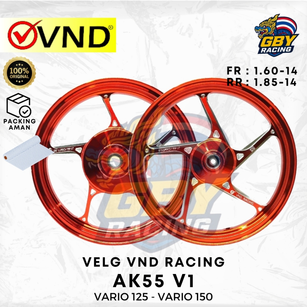 VND AK 55 160x14 & 185x14 - Velg Racing Vario Model Enkei Vario 125 Vario 150 Original VND
