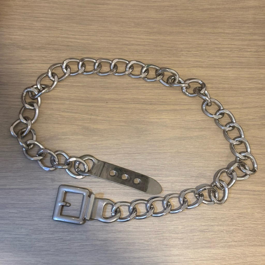 stradivarius silver chain belt sabuk rantai wanita
