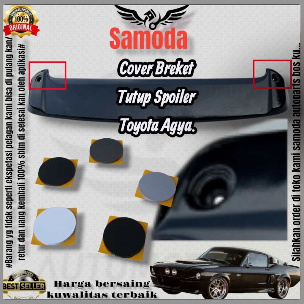 Tutup Lubang Baut spoiler mobil Agya-Ayla Cover Tutup Baut Spoiler mobil Diameter 30mm/3cm.