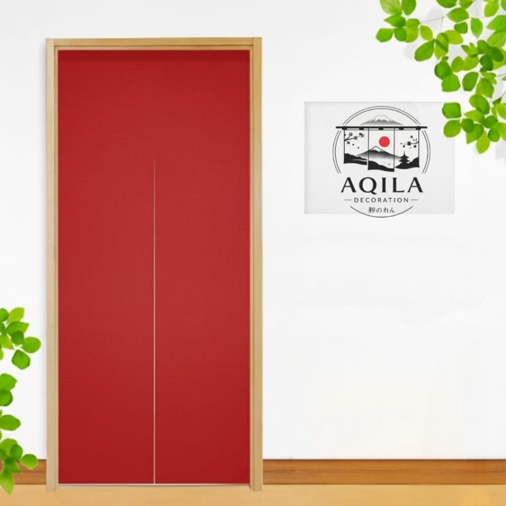 Noren Jepang Driil Tebal Polos -Tirai Pintu ,Rumah ,Dapur,Kape & Ruko