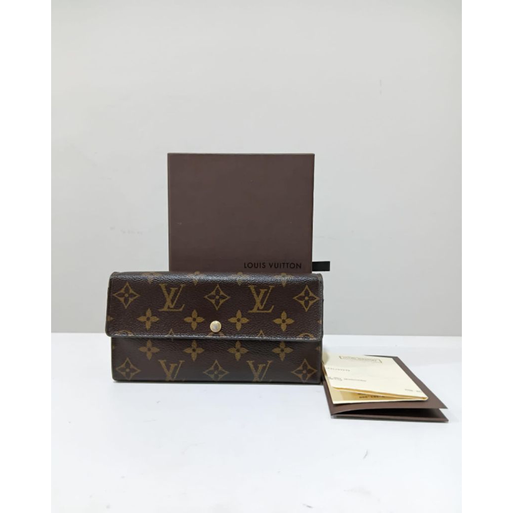 LV Portefeuille Sarah long wallet Bifold Mono 2013 .