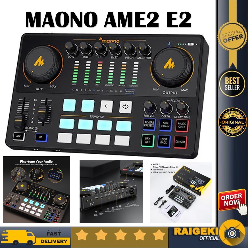 Maono E2 Maonocaster AME2 AM-E2 Soundcard Streaming Podcast