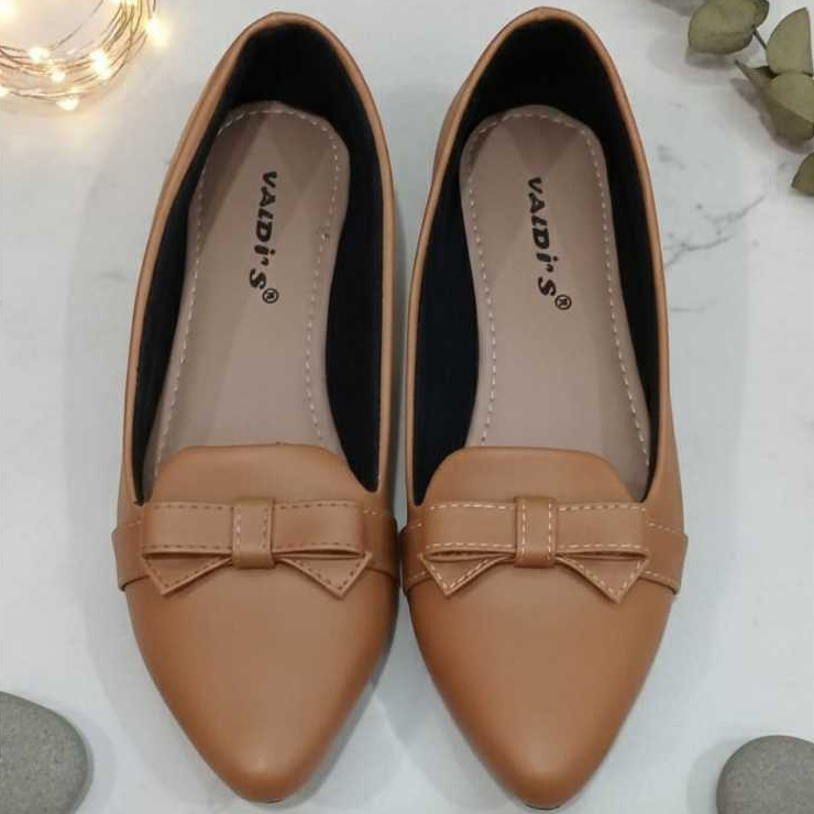 Sepatu Flatshoes Wanita Valdi's CK01 camel