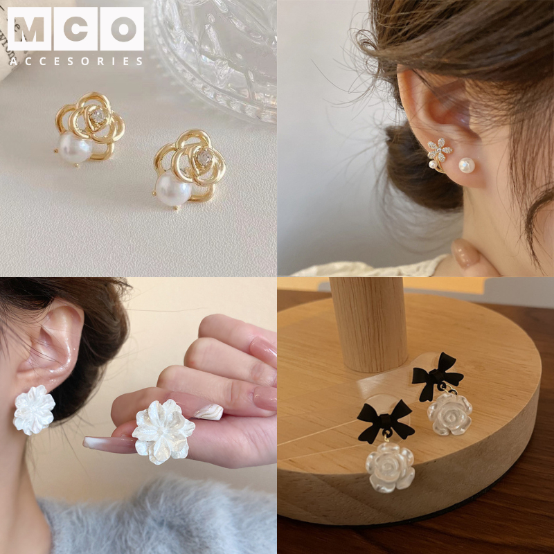 Set Anting Stud Wanita Motif Bunga Anting Tusuk Wanita Fashion Korea MCO JW15