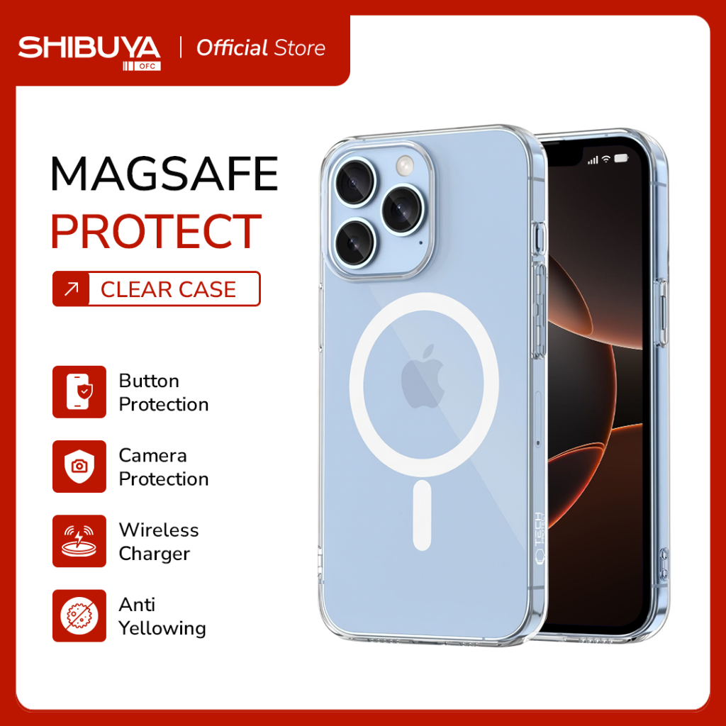 SHIBUYA Magsafe Case CLEAR For iPhone 11 17 PRO MAX PLUS