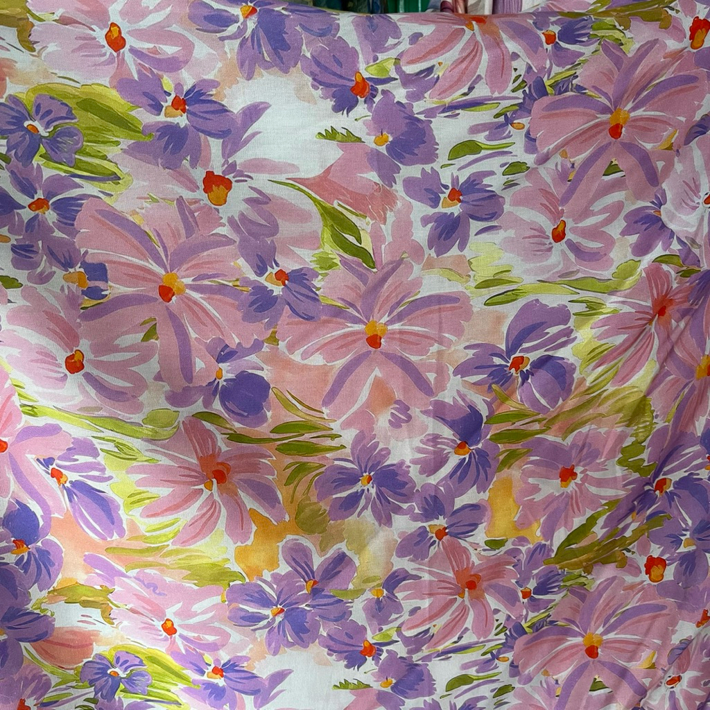 Kain Katun Rayon Viscose Premium | Kain Rayon Motif Terbaru | Bahan Kain Lembut Motif Elegan Buat Pa