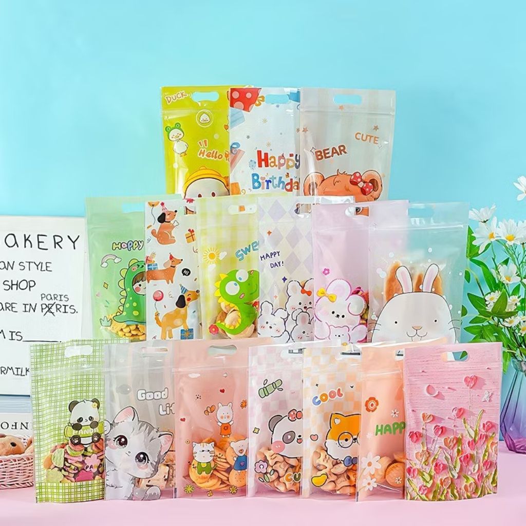 Plastik Ziplock Standing Pouch Goodie Bag Snack