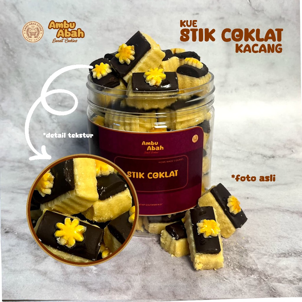 Kue Stik Coklat Premium Ambu Abah 600ml | Home-made | Tanpa Pengawet | KUE LEBARAN