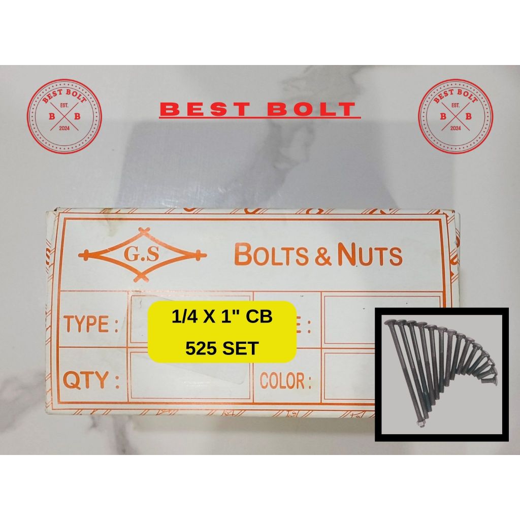 Baut CB Hitam 1/4 Baut Mur Kunci 10 / Baut Bak Truck / Baut Pagar Payung / Baut Carriage