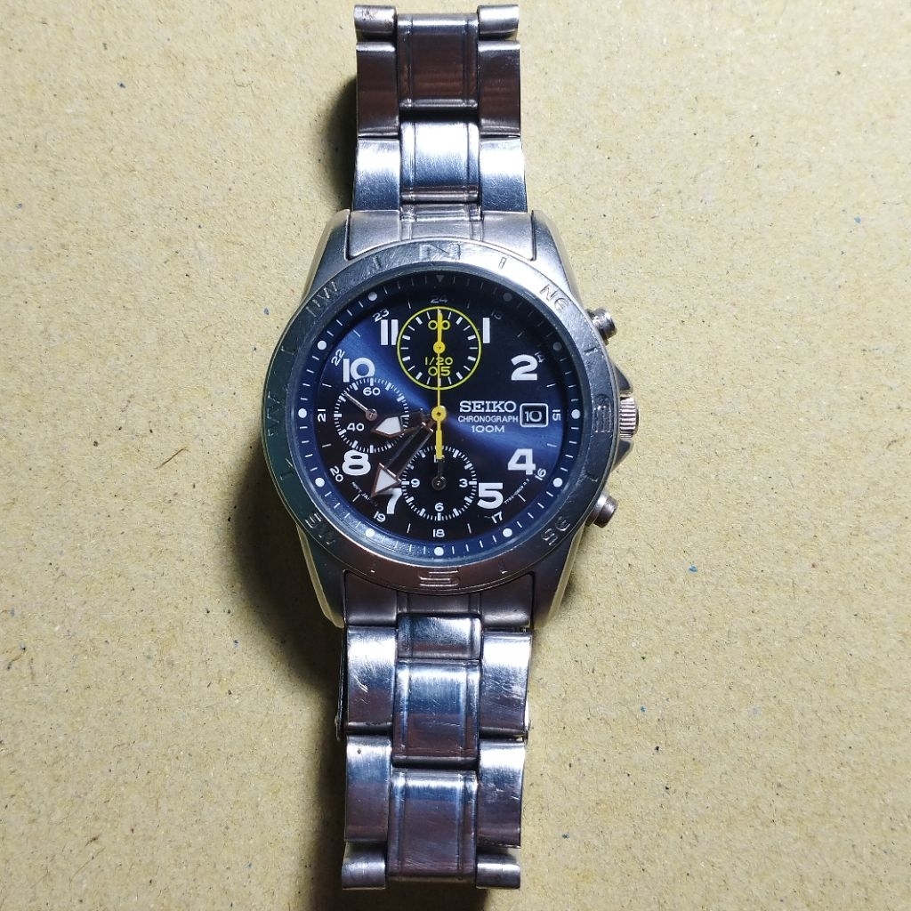 Seiko Military Chronograph Blue Dial 7T92-0DX0 Watch
