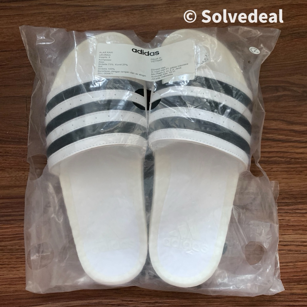 Sandal Adidas Adilette Boost Slides White Black Original | New