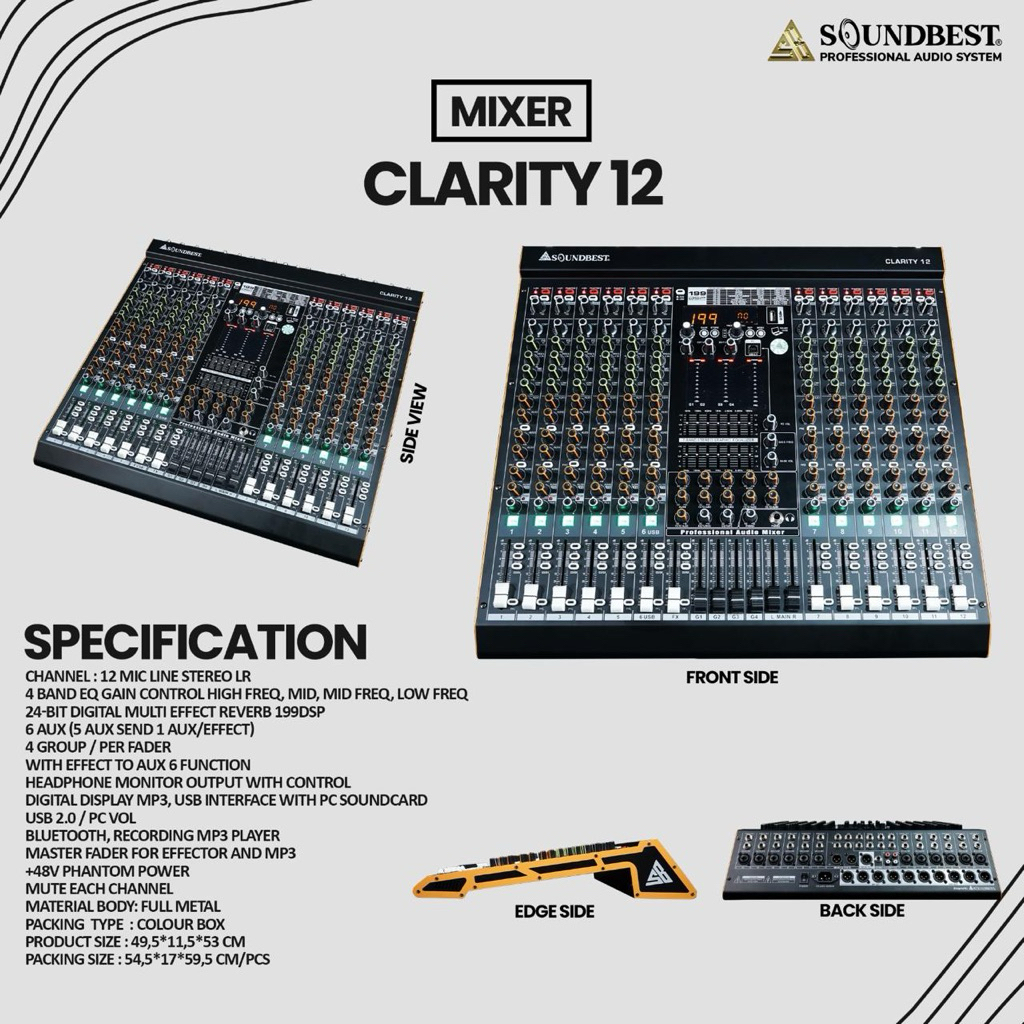 Mixer Soundbest Clarity 12 Original 12 Channel