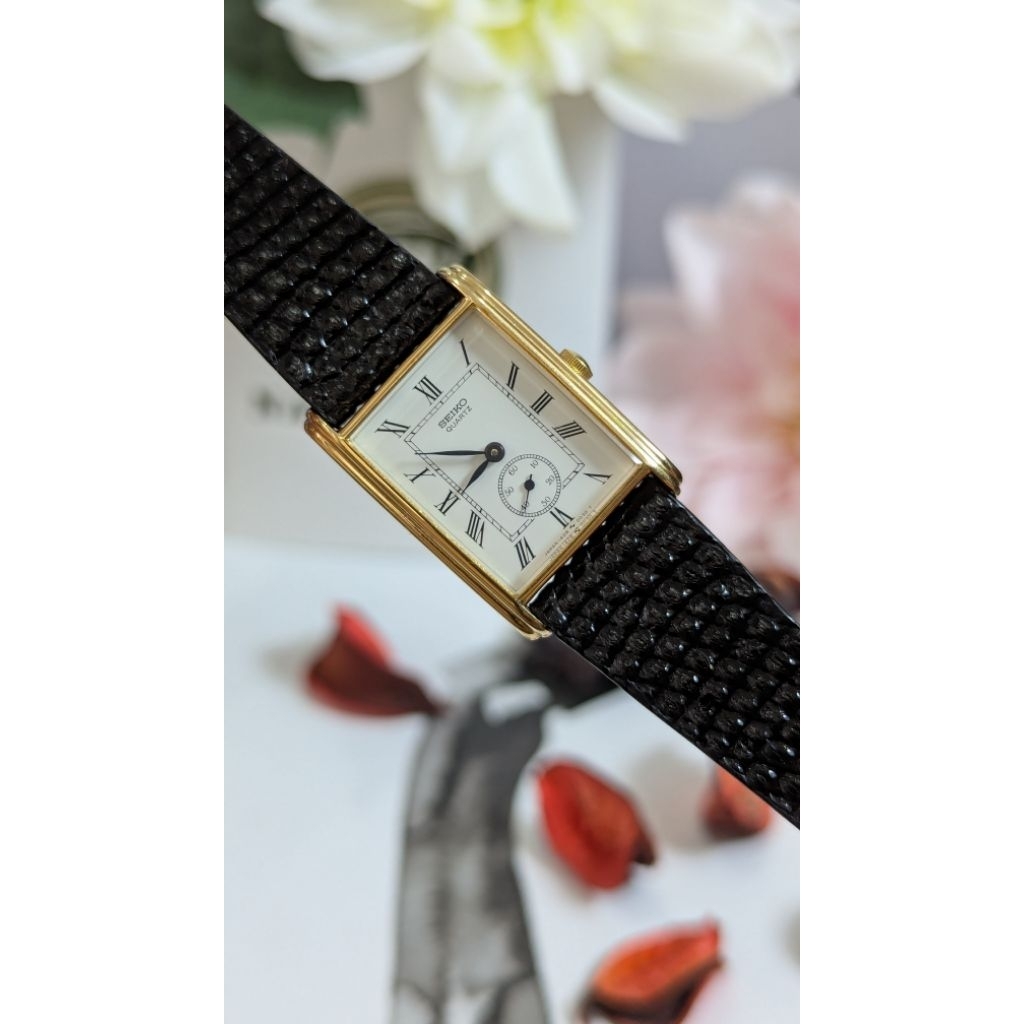 Rare Vintage Seiko Sub Second Roman Index Tank