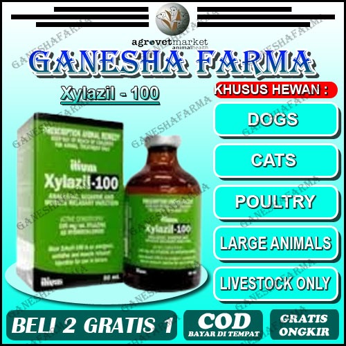 XYLAZIL-100 ILIUM ASLI ORIGINAL UNTUK HEWAN TERNAK