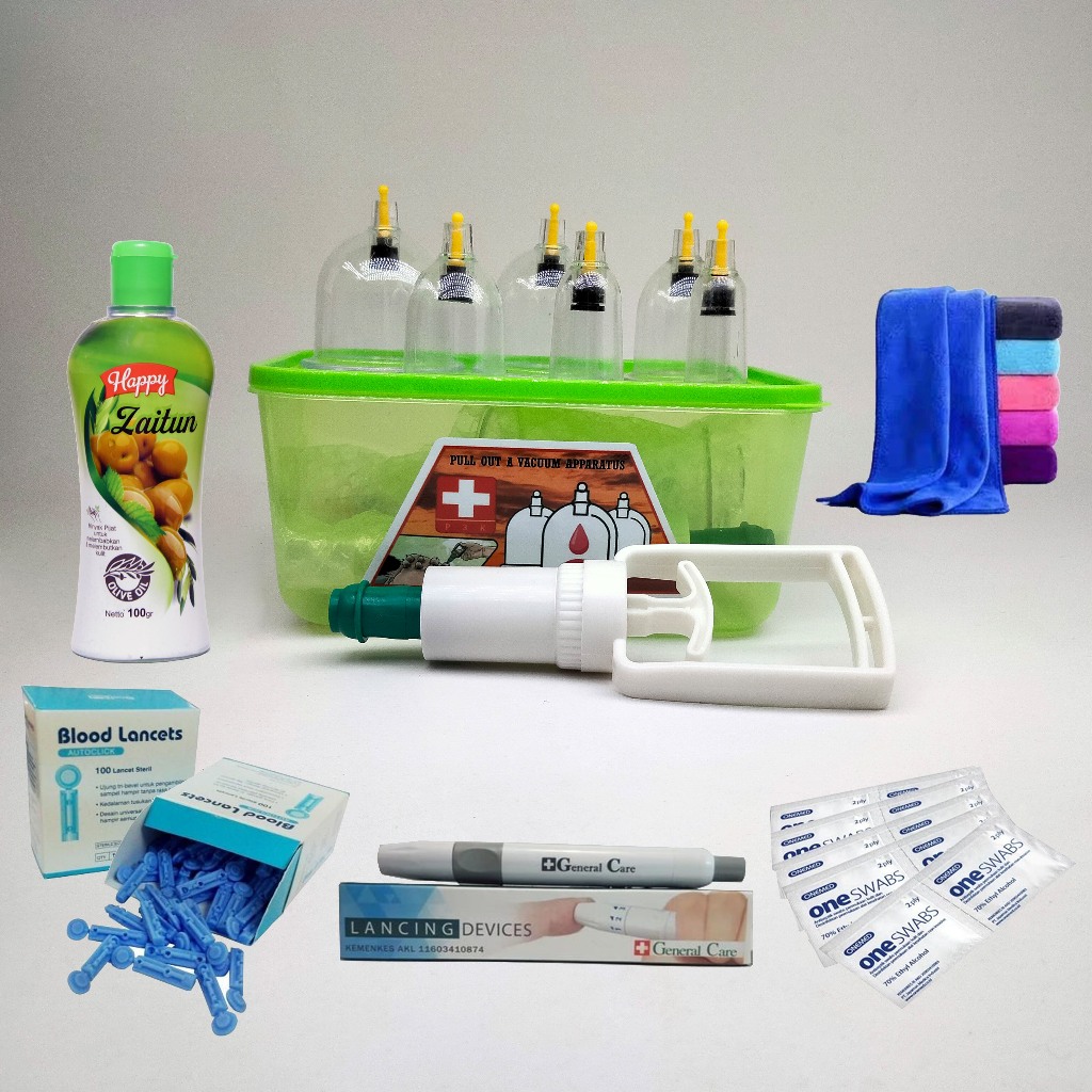 PROMO Alat Bekam Lengkap 6Pcs Untuk Masuk Angin || Alat Bekam Isi 6 Kop Angin Mudah Digunakan