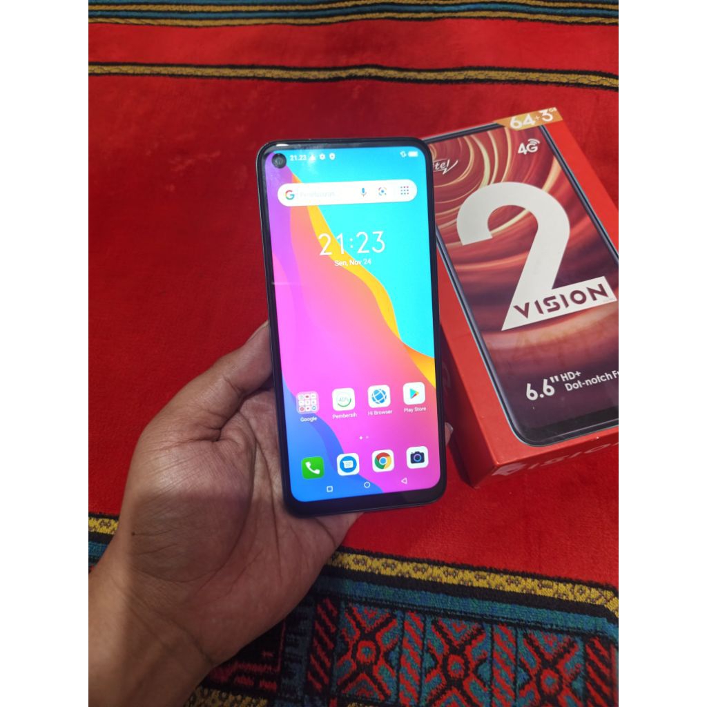 infinix itel vision 2 64gb lengkap fulset normal hp bekas murah nett garansi resmi indonesia