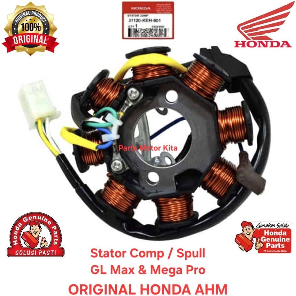 31120KEH901 Stator Comp Spull Spul Honda GL Max dan Mega Pro Ori