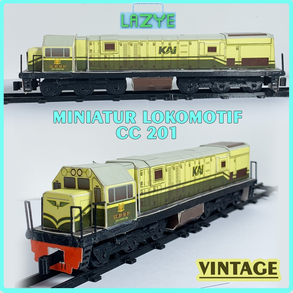 Mainan Miniatur Kereta Api Indonesia CC 201 – Koleksi Livery Vintage KAI Full Detail