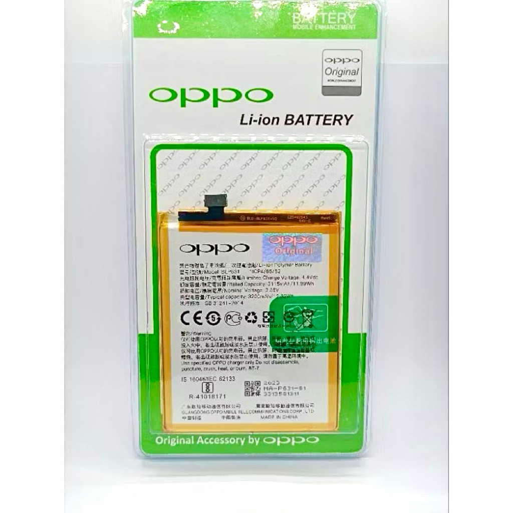 BATERAI BATRE OPPO F5 OPPO F3 OPPO F5 YOUTH BATRE OPPO BLP631 ORIGINAL NEW