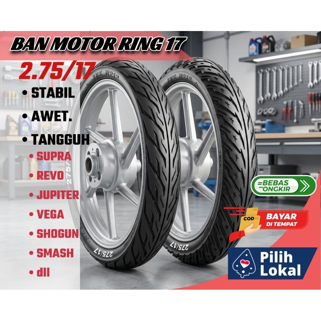 Ban belakang motor Supra, Revo, Vega, Shogun ukuran 275/17