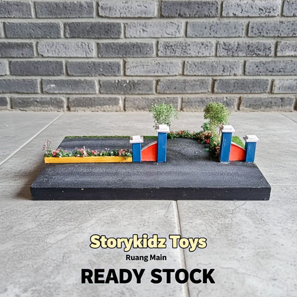 Diorama Jalanan Aspal Skala 1:64 Base Parkiran Hot Wheels Tomica Mini GT Diecast Display